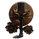 Ver imagem 1 de Luminária Arandela de Parede com Flores Rustica para Quarto de Casal - Verniz