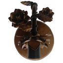 Ver imagem 3 de Luminária Arandela de Parede com Flores Rustica para Quarto de Casal - Verniz