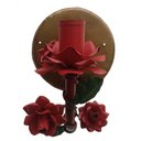 Ver imagem 1 de Luminária Arandela de Parede com Flores Rustica para Quarto de Casal - Vermelho Escuro