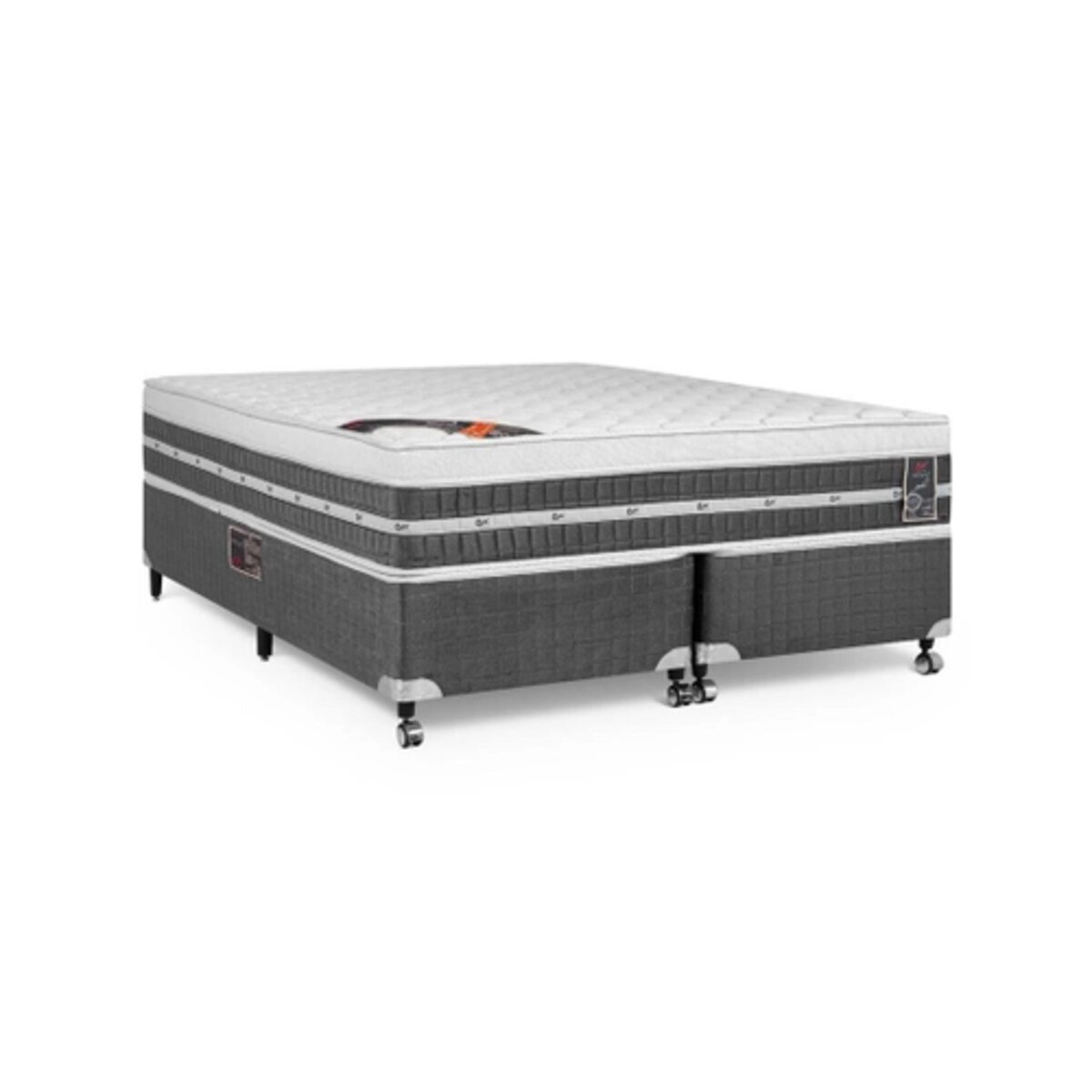 Cama Box Queen Castor Premium Gel Pocket 158x198x59 + Box Castor