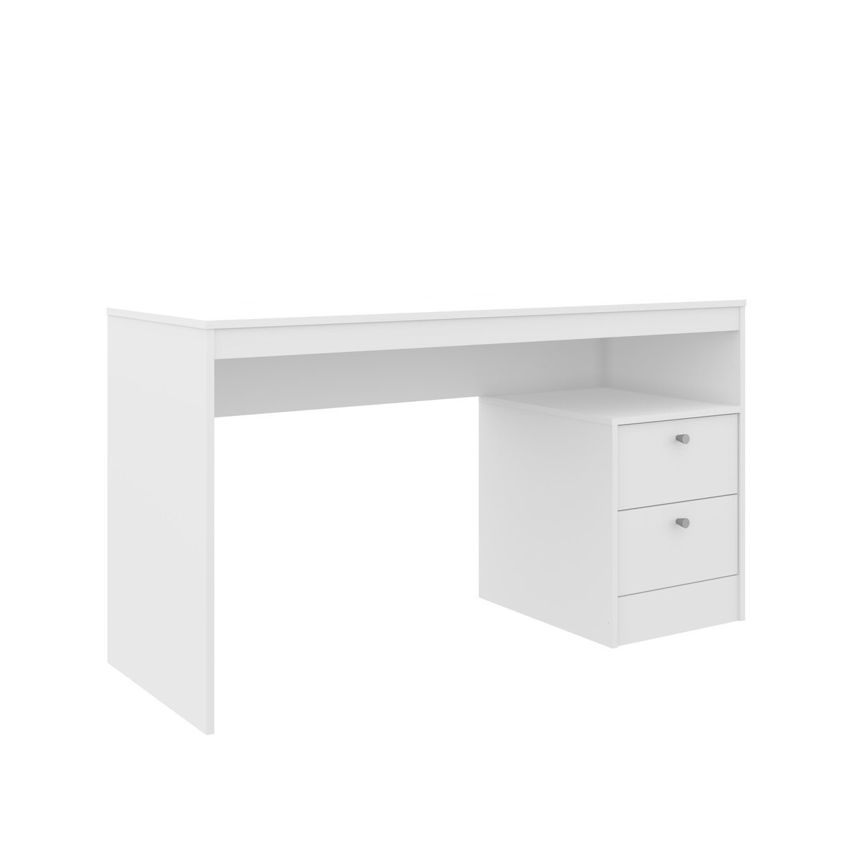 Escrivaninha Mesa com Gaveteiro 2 Gavetas Mdf Funzionale Belmax:branco - 2