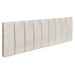 Kit Cabeceira Painel e Calçadeira Baú Casal King 1,95m Londres Suede Bege Dal Poz Estofados - 3
