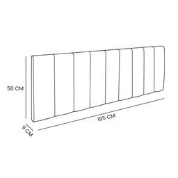 Kit Cabeceira Painel e Calçadeira Baú Casal King 1,95m Londres Suede Bege Dal Poz Estofados - 7
