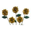 Ver imagem 5 de Luminária de Artesanato em Ferro de Parede com Flores Artesanais Rustica - Amarelo