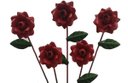 Ver imagem 6 de Luminária de Artesanato em Ferro de Parede com Flores Artesanais Rustica - Vermelho escuro