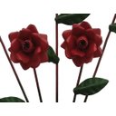 Ver imagem 5 de Luminária de Artesanato em Ferro de Parede com Flores Artesanais Rustica - Vermelho escuro
