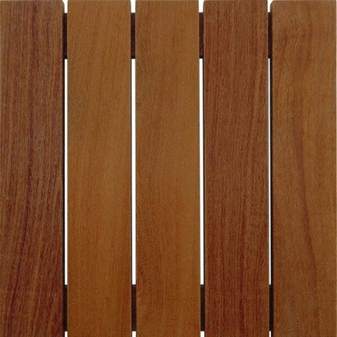 Deck em Placa de Madeira Modular Base Madeira 50cm x 50cm Madersilva