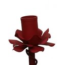 Ver imagem 7 de Lustre Artesanal de Ferro com Flores Rustico para Sala de Estar - Vermelho escuro