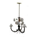 Ver imagem 3 de Lustre Rustico de Ferro com Florzinhas Artesanais Artesanato Mineiro - Branco