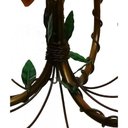 Ver mais imagens de Lustre Rustico de Ferro com Florzinhas Artesanais Artesanato Mineiro - Laranja