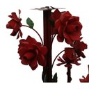 Ver mais imagens de Lustre Rustico de Ferro com Florzinhas Artesanais Artesanato Mineiro - Vermelho escuro