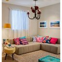 Ver imagem 4 de Lustre Rustico de Ferro com Florzinhas Artesanais Artesanato Mineiro - Verniz