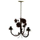 Ver imagem 7 de Lustre Rustico de Ferro com Florzinhas Artesanais Artesanato Mineiro - Verniz