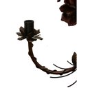 Ver imagem 6 de Lustre Rustico de Ferro com Florzinhas Artesanais Artesanato Mineiro - Verniz