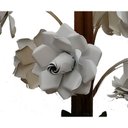 Ver mais imagens de Pendente Artesanal com Flores de Ferro para Cozinha e Varanda - Branco