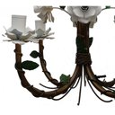 Ver imagem 6 de Lustre Artesanal de Metal Envelhecido Decoração de Ambiente Alegre - Branco