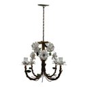 Ver imagem 2 de Lustre Artesanal de Metal Envelhecido Decoração de Ambiente Alegre - Branco