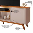 Ver imagem 6 de Rack para TV até 70 Polegadas MDF 180cm Pés em Madeira Maciça Bancada Detalhes Curvos e Oslo