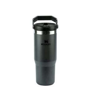 Copo Térmico Inox 900ml com Canudo Flip Straw Gelado 12h:preto