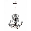 Ver imagem 3 de Lustre Artesanal Direto da Fábrica com Flores de Ferro para Varanda e Cozinha - Branco