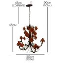 Ver imagem 2 de Luminária Bonita de Ferro para Sala de Estar e Copa com Flores Rustica - Laranja