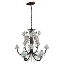 Ver imagem 2 de Lustre Rustico em Ferro Artesanal com Flores para Area Gourmet - Branco