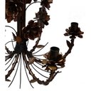 Ver imagem 6 de Lustre Rustico em Ferro Artesanal com Flores para Area Gourmet - Verniz