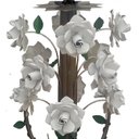 Ver imagem 6 de Lustre em Ferro Rustico Flores para Cozinha e Varanda - Branco
