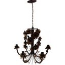 Ver imagem 2 de Lustre em Ferro Rustico Flores para Cozinha e Varanda - Verniz