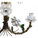 Ver imagem 6 de Lustre de Ferro Simples Rustico Corredor de Apartamento com Flores - Branco