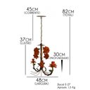 Ver imagem 3 de Lustre de Ferro Simples Rustico Corredor de Apartamento com Flores - Laranja