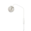 Ver mais imagens de Arandela New Figo Branco C/ Plug e Interruptor - Vidro Fumê