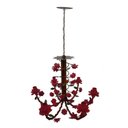 Ver imagem 4 de Lustre para Sala Iluminação Interna Artesanal Mineira Colorida - Vermelho escuro