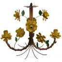 Ver imagem 1 de Lustre de Ferro com Flores Artesanais Cozinha - Amarelo