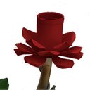 Ver imagem 5 de Pendente de Ferro e Flores Artesanal para Salinha de Espera Rustico 02 Bocas - Vermelho