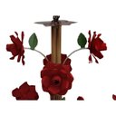 Ver imagem 6 de Luminária de Ferro Artesanal Rustica com Flores Pequena para Salinha de Jantar - Vermelho