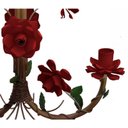 Ver imagem 7 de Luminária de Ferro Artesanal Rustica com Flores Pequena para Salinha de Jantar - Vermelho