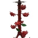 Ver imagem 5 de Lustre Estilo Rustico em Ferro e Lata com Flores Sala de Estar 02 Bocas - Vermelho escuro