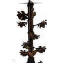 Ver imagem 6 de Lustre Estilo Rustico em Ferro e Lata com Flores Sala de Estar 02 Bocas - Verniz