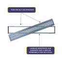 Ver imagem 2 de Kit 2 Ralo Grelha Linear e Caixilho Aço Galvanizado 15x100cm