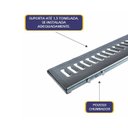 Ver imagem 3 de Kit 2 Ralo Grelha Linear e Caixilho Aço Galvanizado 15x100cm