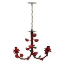 Ver imagem 2 de Lustre de Ferro Rustico Artesanal para Varanda 02 Bocais - Vermelho escuro