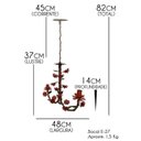 Ver imagem 3 de Lustre de Ferro Rustico Artesanal para Varanda 02 Bocais - Laranja