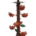 Ver imagem 5 de Lustre de Ferro Rustico Artesanal para Varanda 02 Bocais - Laranja