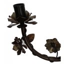 Ver imagem 5 de Lustre de Ferro Rustico Artesanal para Varanda 02 Bocais - Verniz