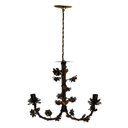 Ver imagem 3 de Lustre de Ferro Rustico Artesanal para Varanda 02 Bocais - Verniz
