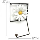 Ver imagem 2 de Porta Papel Higienico de Parede Rustico Banheiro com Flor de Ferro - Branco