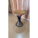 Ver imagem 4 de Banquinho de Ferro para Canto de Sala Madeira de Demolição Rustico - Verniz