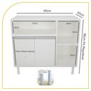 Ver imagem 2 de Balcão 2 Portas 100% Mdf P/ Fruteira, Bebedouro, Micro-ondas