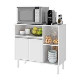 Balcão 2 Portas 100% Mdf P/ Fruteira, Bebedouro, Micro-ondas - 1
